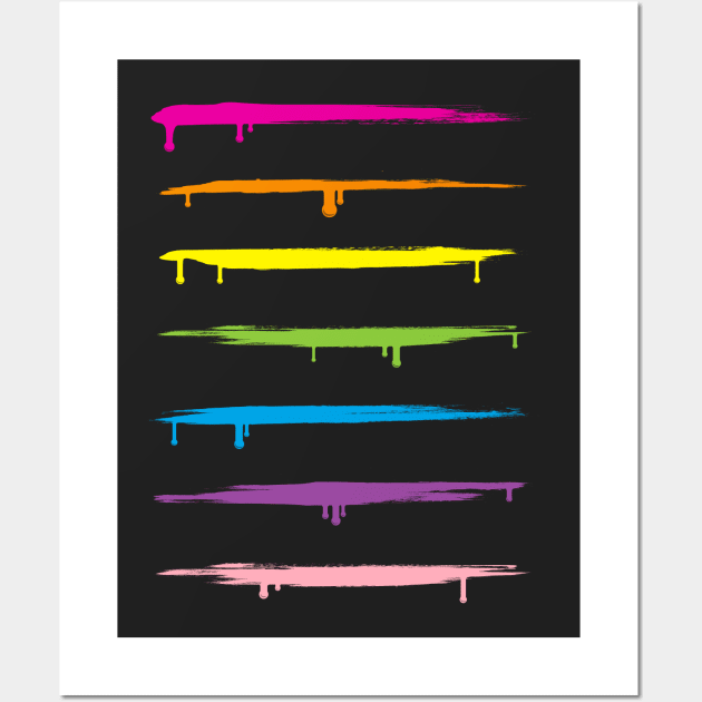 Gay Pride Rainbow Stripes Wall Art by ArtDiggs